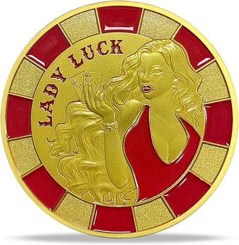 سيدة الحظ لعبة البوكر الحرس عملة، لعبة البوكر الوزن بطاقة الحرس عملة، حظا سعيدا كازينو رقائق عملة لعبة البوكر حامي بطاقة هدايا محظوظ للرجال النساء in Kuwait