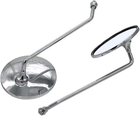 مرآة الرؤية الخلفية للدراجة النارية من الكروم LMoDri ATV سكوتر مرآة جانبية خلفية 8 مم (قضيب طويل) in Kuwait