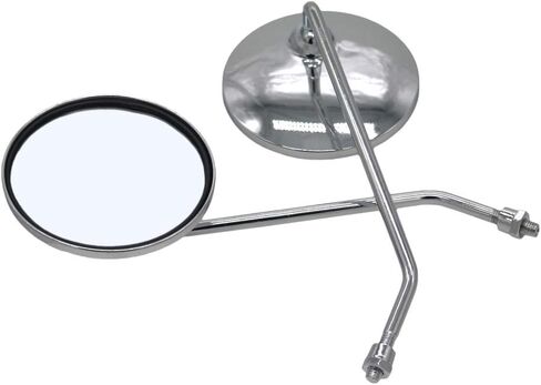 مرآة الرؤية الخلفية للدراجة النارية من الكروم LMoDri ATV سكوتر مرآة جانبية خلفية 8 مم (قضيب طويل) in Kuwait