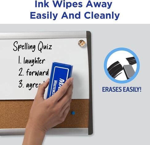 AVERY Marks A Lot علامات مسح جافة، علامات لوحة بيضاء منخفضة الرائحة مع طرف رصاصة، 6 ألوان متنوعة (24481) in Saudi Arabia