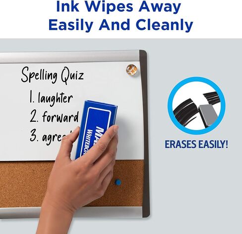 AVERY Marks A Lot علامات مسح جافة، علامات لوحة بيضاء منخفضة الرائحة مع طرف رصاصة، 6 ألوان متنوعة (24481) in Saudi Arabia