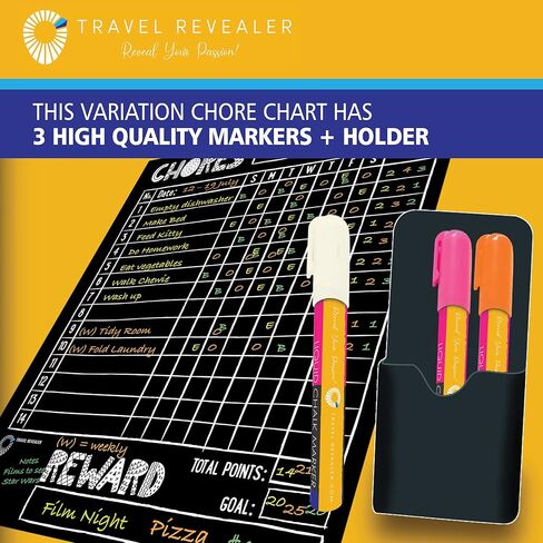 مخطط عمل مغناطيسي للأطفال، متعدد الأطفال والبالغين والعائلة 11 × 14 بوصة بالإضافة إلى 5 أقلام طباشير سائلة - مخطط مكافأة المسح الجاف، مخطط سلوك المسؤولية، سبورة بيضاء (أبيض) in Kuwait