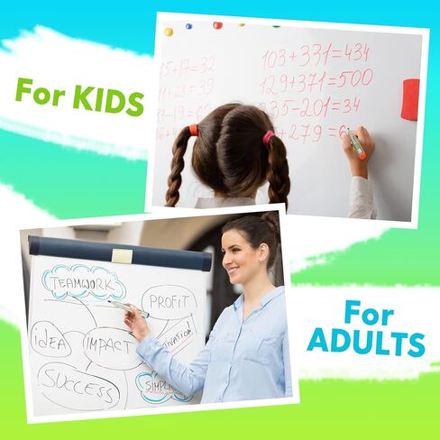 EooUooIP علامات المسح الجاف ذات رأس رصاصة، علامات السبورة البيضاء، المسح الجاف، 12 لونًا متنوعًا علامات السبورة البيضاء منخفضة الرائحة، علامات المسح الجاف الملونة، اللوازم المدرسية والمكتبية in Kuwait