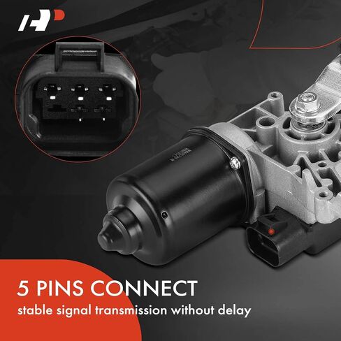 محرك ممسحة الزجاج الأمامي الممتاز A-Premium متوافق مع مركبات Chevy وOldsmobile وPontiac - Cavalier 2003-2005، Alero 2003-2004، Grand Am/Sunfire 2003-2005، 5 دبابيس - استبدال OE # 22711473 in Saudi Arabia