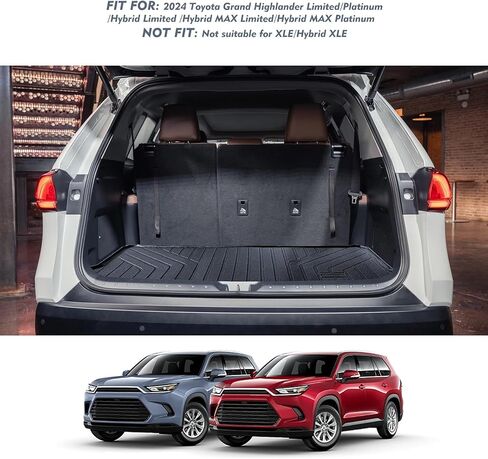 2024 Grand Highlander XLE Cargo Liner for 2024 Grand Highlander XLE All Weather Rear Cargo Area Mat 2024 Grand Highlander Trunk TPE Mat Trunk Liner 2024 Grand Highlander Accessories 2024 in Saudi Arabia