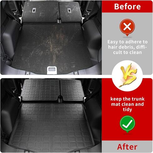 حصيرة البضائع متوافقة مع 2020-2024 Ford Escape Trunk Mat Cargo Liner Trunk Liner TPE جميع الأحوال الجوية غطاء المقعد الخلفي حامي 2023 Escape Accessories (حصيرة صندوق السيارة + سجادات مسند الظهر) in Kuwait