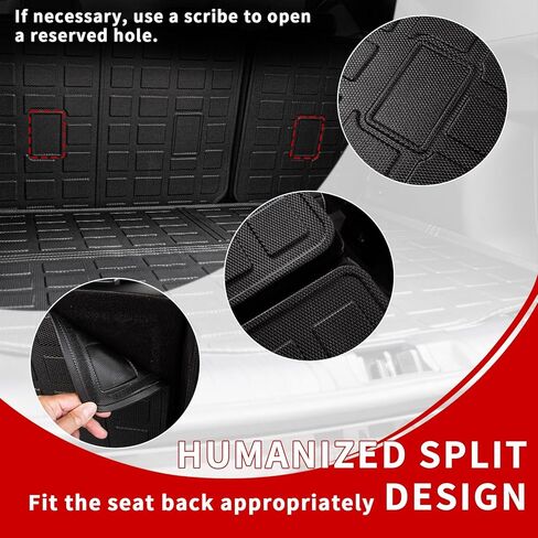 حصيرة البضائع متوافقة مع 2020-2024 Ford Escape Trunk Mat Cargo Liner Trunk Liner TPE جميع الأحوال الجوية غطاء المقعد الخلفي حامي 2023 Escape Accessories (حصيرة صندوق السيارة + سجادات مسند الظهر) in Kuwait