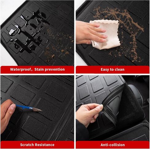 حصيرة البضائع متوافقة مع 2020-2024 Ford Escape Trunk Mat Cargo Liner Trunk Liner TPE جميع الأحوال الجوية غطاء المقعد الخلفي حامي 2023 Escape Accessories (حصيرة صندوق السيارة + سجادات مسند الظهر) in Kuwait