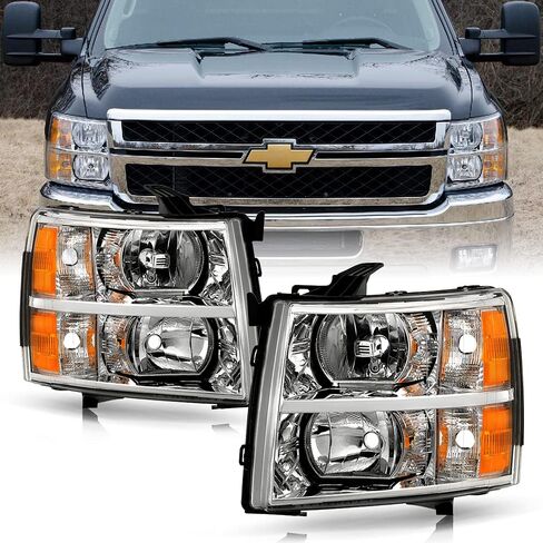 ACANII - For 2007-2013 Chevy Silverado 1500 2500HD 3500HD Replacement Headlight Headlamp - Driver Side Only in Saudi Arabia