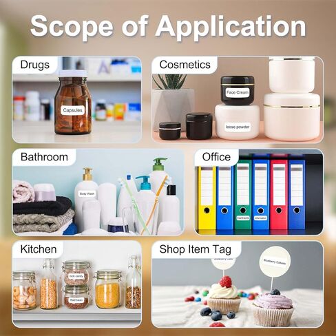 آلة صنع ملصقات بلوتوث NOKLEAD H68: طابعة ملصقات حرارية صغيرة قابلة لإعادة الشحن مع شريط وقوالب متعددة وتحكم ذكي في التطبيقات لتنظيم المكتب والمدرسة والمنزل in Kuwait