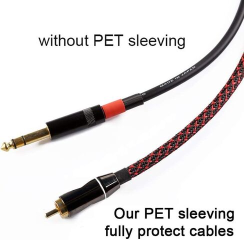 Cable Sleeves - PET Expandable Wire Loom 1/2"-25ft, Braided Wire Hider Mesh, Cord Management Organizer for USB Power Video Cable, Flexible Wrap Cover w/Heat Shrinkable Tubes, Black&Red in Kuwait