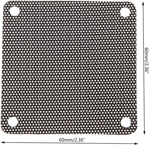 PVC مروحة الغبار تصفية PC الغبار حالة Cuttable شبكة الكمبيوتر غطاء 60mm شبكة سوداء in Saudi Arabia