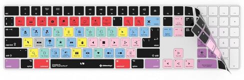 Final Cut Pro X Keyboard Cover | Fits Apple Magic Wireless Keyboard with Numeric Pad (Will not fit Any Other Keyboard) | Protection and Shortcuts in Kuwait
