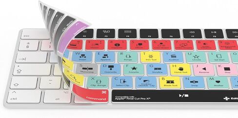 Final Cut Pro X Keyboard Cover | Fits Apple Magic Wireless Keyboard with Numeric Pad (Will not fit Any Other Keyboard) | Protection and Shortcuts in Kuwait