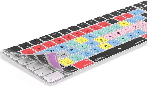 Final Cut Pro X Keyboard Cover | Fits Apple Magic Wireless Keyboard with Numeric Pad (Will not fit Any Other Keyboard) | Protection and Shortcuts in Kuwait
