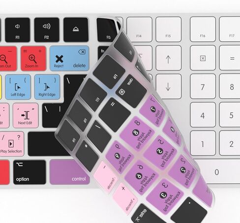 Final Cut Pro X Keyboard Cover | Fits Apple Magic Wireless Keyboard with Numeric Pad (Will not fit Any Other Keyboard) | Protection and Shortcuts in Kuwait
