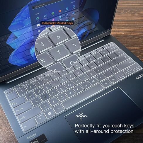 غطاء لوحة المفاتيح CaseBuy Premium لجهاز ASUS Zenbook 14 Flip OLED UP3404 UP3404VA UP3404VA-DS74T UX6404 UX6404VV UX3405 / Zenbook 14X OLED UX3404 14.5 بوصة واقي لوحة المفاتيح رفيع للغاية in Saudi Arabia