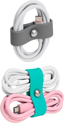 10pcs Earbuds Cord Organizer Silicone Keeper Cable Ties USB Charge Holder in Kuwait