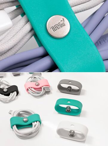 10pcs Earbuds Cord Organizer Silicone Keeper Cable Ties USB Charge Holder in Kuwait