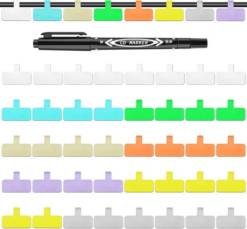 40 عبوة من ملصقات الكابلات للكتابة، منطقة HASA متعددة الألوان (8 ألوان) ملصقات سلكية، ملصقات سلك بخطاف وحلقة، علامات كابل لإدارة الكابلات وسهولة التعرف عليها in Kuwait