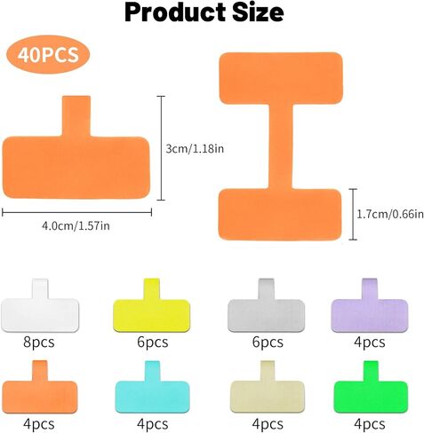 40 عبوة من ملصقات الكابلات للكتابة، منطقة HASA متعددة الألوان (8 ألوان) ملصقات سلكية، ملصقات سلك بخطاف وحلقة، علامات كابل لإدارة الكابلات وسهولة التعرف عليها in Kuwait