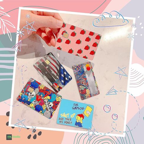 HK Studio Card Skin Sticker Anime for EBT, Transportation, Key, Debit, Credit Card Skin - Covering and Personalizing Bank Card - No Bubble, Slim, Waterproof, Digital-Printed in Saudi Arabia