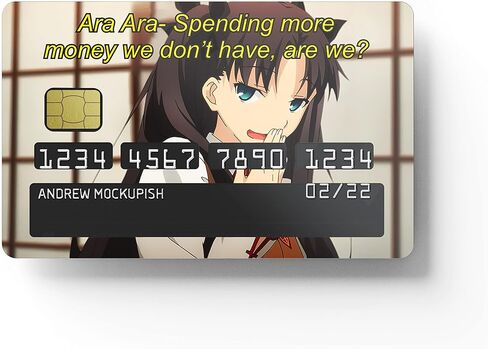 HK Studio Card Skin Sticker Anime for EBT, Transportation, Key, Debit, Credit Card Skin - Covering and Personalizing Bank Card - No Bubble, Slim, Waterproof, Digital-Printed in Saudi Arabia