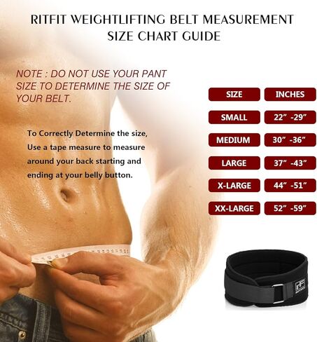 حزام رفع الأثقال RitFit - رائع للقرفصاء والطعنات والرفعة الميتة والدفاعات - للرجال والنساء - أسود 15.24 سم (مموه، M (30-36 بوصة)) in Kuwait