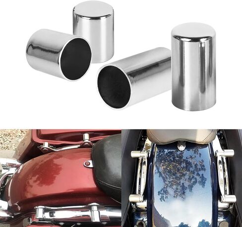 مجموعة أغطية أجهزة الإرساء ذات 4 نقاط، أغطية غطاء ذات نقاط مغناطيسية طويلة وقصيرة متوافقة مع Touring Street Glide Electra Glide Road Glide Road King 2009-2024 (4 قطع أسود) in Kuwait