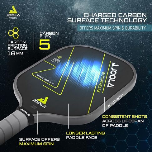 JOOLA Scorpeus Pickleball Paddle w/Charged Surface Technology for Increased Power & Feel - Fully Encased Carbon Fiber Pickleball Paddle w/Larger Sweet Spot - USAPA Approved. in Saudi Arabia