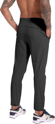 Mens Athletic Workout Pants, Lightweight Outdoor Waterproof Golf Hiking Pants, Quick Dry Gym Jogging Sweatpants for Men in Saudi Arabia