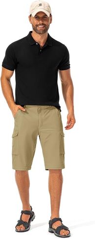 Mens Hiking Pants Convertible Quick-Dry-Stretch-Lightweight Zip-Off Outdoor Waterproof Safari Scouts Fishing Pants with deep Pockets,6077,Khaki,36 in Saudi Arabia