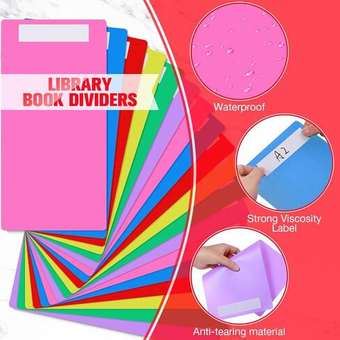 36 Pack Library Shelf Dividers with Stickers, 6 x 12 Inches Book Shelf Dividers Plastic Library Shelf Marker, 6 Colors Comic Book Dividers for Organizing School Library Home Classroom Teacher Supplies in Saudi Arabia