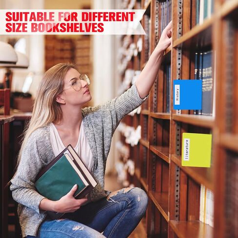 36 Pack Library Shelf Dividers with Stickers, 6 x 12 Inches Book Shelf Dividers Plastic Library Shelf Marker, 6 Colors Comic Book Dividers for Organizing School Library Home Classroom Teacher Supplies in Saudi Arabia