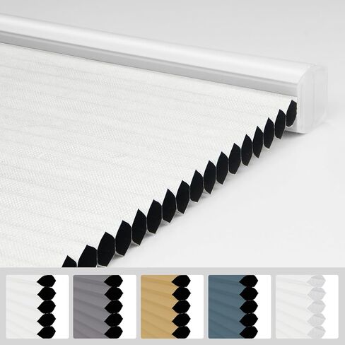 Blackout Shades Cordless Blinds Cellular Fabric Blinds Honeycomb Door Window Shades, 27W x 64H inch,Beige in Kuwait