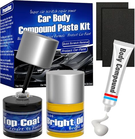 طلاء لمس للسيارات، طلاء أسود للسيارة، طقم طلاء أسود 3 في واحد، مزيل خدوش السيارة للخدوش العميقة، طلاء جديد سريع وسهل لإصلاح الحواف الصغيرة، العجلة، طقم طلاء السيارة (0.4) فلوريدا أوقية) in Kuwait