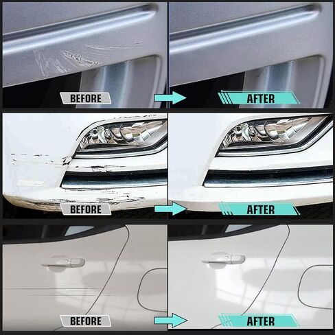 طلاء لمس للسيارات، طلاء أسود للسيارة، طقم طلاء أسود 3 في واحد، مزيل خدوش السيارة للخدوش العميقة، طلاء جديد سريع وسهل لإصلاح الحواف الصغيرة، العجلة، طقم طلاء السيارة (0.4) فلوريدا أوقية) in Kuwait