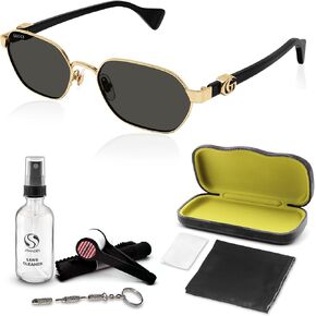 Gucci GG1593S Running Logo Hexagonal Shape Sunglasses - Eyewear with Luxury eSHADES Kit - Embrace Sophistication and Elegance