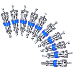 HVAC Schrader Valve Core لـ R32 R410A R22 المبرد ، صمام AC عالي الضغط مع ختم Teflon ، جزء بديل لأنظمة تكييف الهواء والتبريد (حزمة 50)