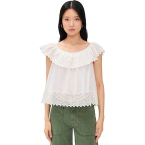 THE GREAT. Women's The Westport Top with Honeycomb Eyelet