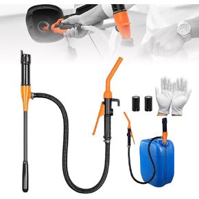 Portable Transfer Pump Gas Water Siphon Pump for Gas, Fuel, Diesel, Water Transfer 2.5 GPM, Liquid Siphon Pump with Adjustable Flow Control, Handheld Liquid Transfer Pump