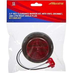 Maxxima M11300R-KIT 2.5 "Round P2/P3 Marker Red Kit مع Grommet & Pigtain Slop