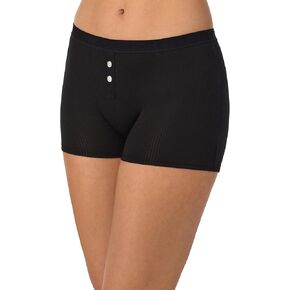 OnGossamer Women's Cabana Cotton Rib Knit Boxer Brief Underwear