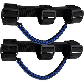 Roll Bar Grab Handles for UTV&ATV,Hand Holds fits 1.5-2"Roll Cages for Polaris/Kawasaki/Honda/Yamaha,Paracord,Black/Red