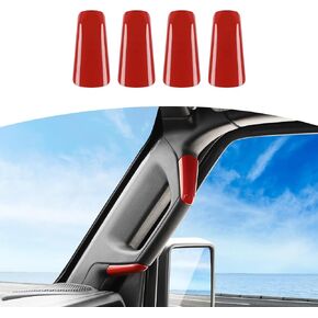 RT-TCZ for Jeep JL A Pillar Grab Handles Cover Trim Red for Jeep Wrangler JL JLU Gladiator JT 2 Door 2018-2023 Red Interior Accessories