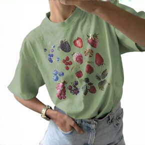 SOLY HUX Women's Y2k Graphic Tees Crew Neck Short Sleeve Casual T Shirt Tops