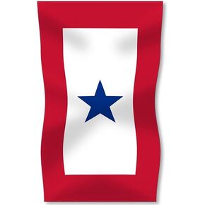 1 Blue Star Military Service Flag Sticker (One Family Member Serving Vinyl, Support Active Duty Troops Blue Star Troops Army Decal for car or Laptop (3 x 5 inch)