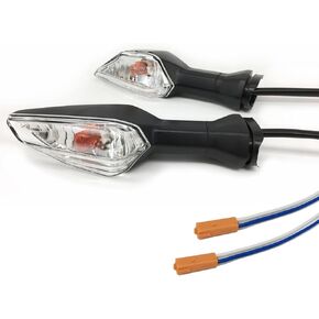 2Pcs Motorcycle Turn Signal Indicator Light Blinker Blub Lamp For KAWASAKI Ninja 250 300 400 500 650 ER-6N KLR 650 Blinker LampBulb (Smoke)