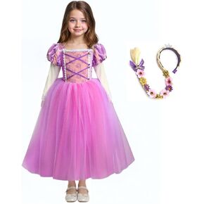Princess Costume Rapunzel Dress Up for Girls Toddler Fancy Outfits for Halloween Christmas Birthday