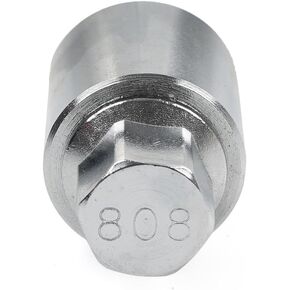 Three T Lirun Car Locking Scoket Adaptor Wheel Nut Screw Lug Removal Key Tool 808 1pc For Jeep Renegade Wrangler Cherokee For Dodge Journey 2016-2020 Metal Sliver
